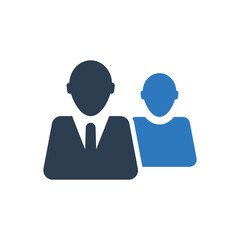 business man team icon people symbol
