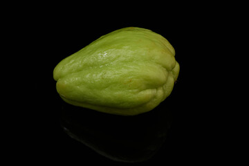 Chayote Isolated in Black Background