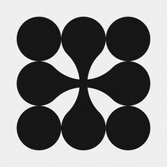 Abstract Cross Pattern Dots Logo generative computational art illustration