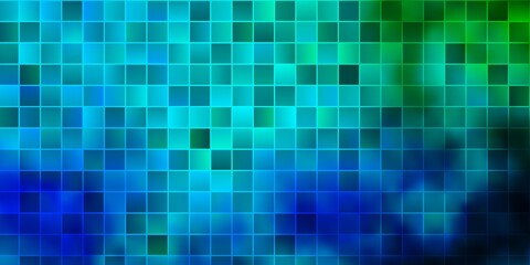 Light Blue, Green vector pattern in square style.