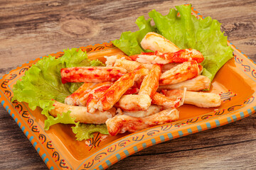 Natural luxury crab meat fillet