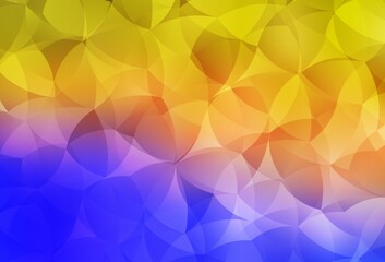 Light Blue, Yellow vector gradient triangles pattern.