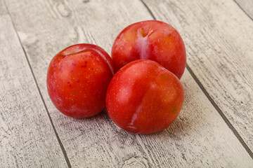 Ripe sweet tasty red plum