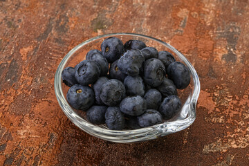 Ripe sweet tasty blueberries heap