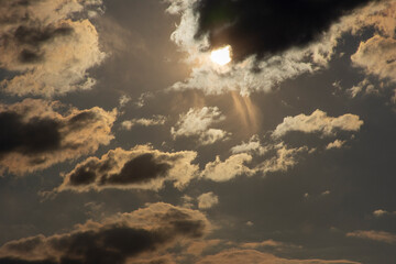 clouds and sun