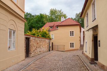 Fototapeta na wymiar New World Street in Prague(Czech Republic)
