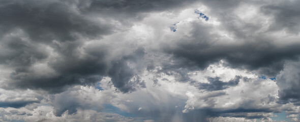 Stormy sky with gray clouds before the rain. Weather forecast concept.