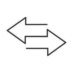 arrows different direction guide line icon