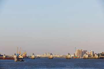Naklejka premium Thames Barrier wide view