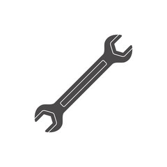 Spanner icon in flat style.Vector illustration.	