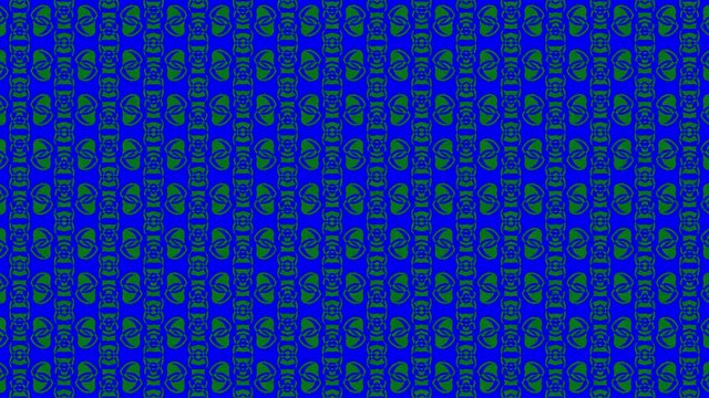 Colorful graphic pattern with kaleidoscope animation, on a background with psychedelic, hypnotic and stroboscopic effect, in 16: 9 video format