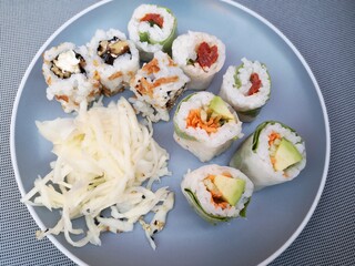 Soirée sushis, salade de chou