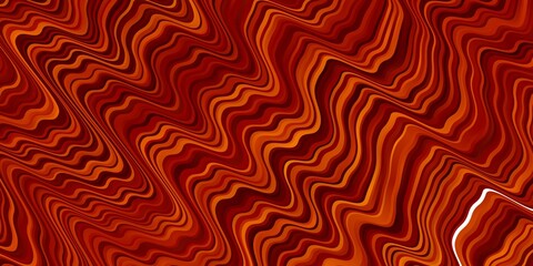 Light Orange vector background with bent lines. Colorful illustration in circular style with lines. Pattern for websites, landing pages.