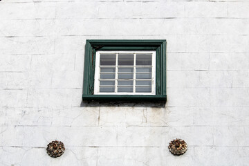 Architecture de fenêtre dans le vieux Québec, Bâtiment de la Nouvelle-France. Canada