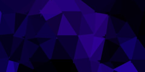 Fototapeta premium Dark purple vector poly triangle layout.