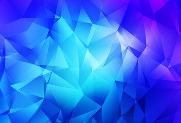 Fototapeta premium Light Pink, Blue vector abstract polygonal pattern.