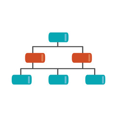 data analysis, organization chart corporate flat icon