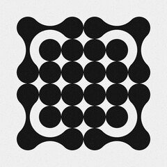 Abstract Cross Pattern Dots Logo generative computational art illustration