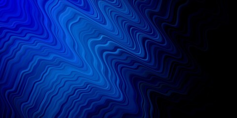 Dark BLUE vector template with curves. Gradient illustration in simple style with bows. Pattern for websites, landing pages.