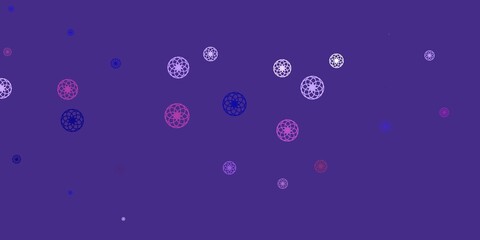 Light Purple vector background with bubbles.