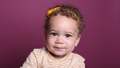 Portrait of a beautiful young afro girl