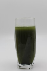 Green Juice on White Background