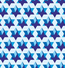 Grating, star David, seamless lattice pattern. Modern design in bauhaus style. Good idea for textile, wallpaper, shopping poster, wrapping paper.