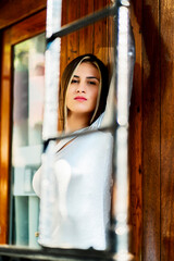 Fototapeta premium chica con vestido