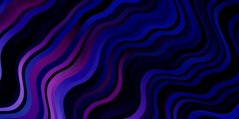 Dark Pink, Blue vector texture with curves. Brand new colorful illustration with bent lines. Pattern for ads, commercials.