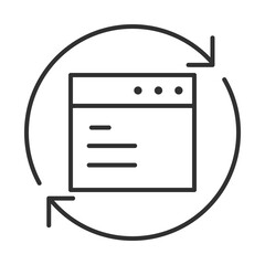 data analysis, website informaton content financial business line icon