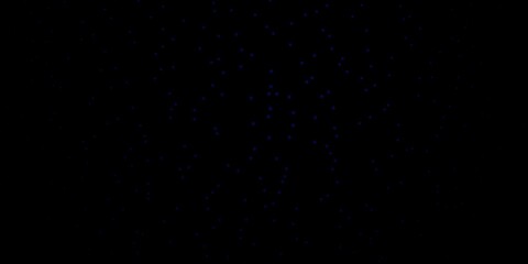 Dark BLUE vector template with neon stars. Blur decorative design in simple style with stars. Best design for your ad, poster, banner.