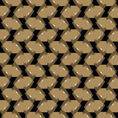 Vector seamless pattern texture background with geometric shapes, colored in black, brown, white colors.