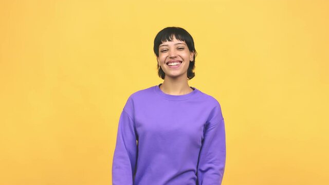 Young caucasian woman tired and bored, doing a timeout gesture, needs to stop because of work stress, time concept