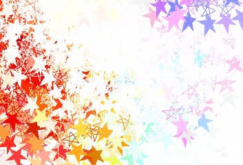 Light Multicolor vector pattern with christmas stars.