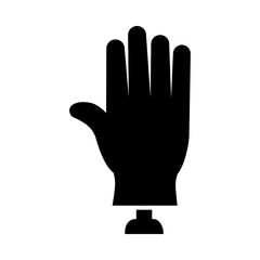 human hand icon, silhouette style
