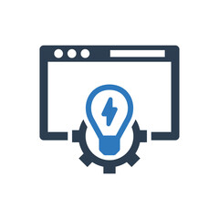 web development creative idea icon