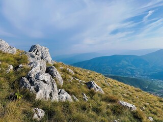 HDR outdoor landscape photography of rocky mountain