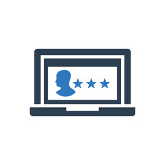 Rating review stars user man people icon