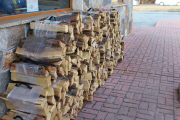 Firewood in Front of Store