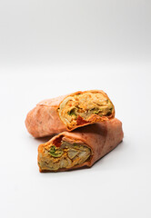 Chicken Wrap on White Background