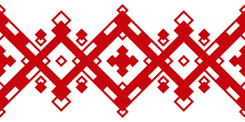 slavic ethnic red ornament for decoration