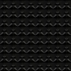 Fototapeta premium Seamless circles pattern background with dark black color tone. Illustration.