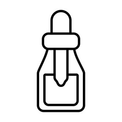 dropper bottle icon, line style