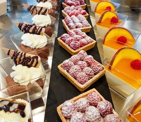 Varied desserts, various sweets