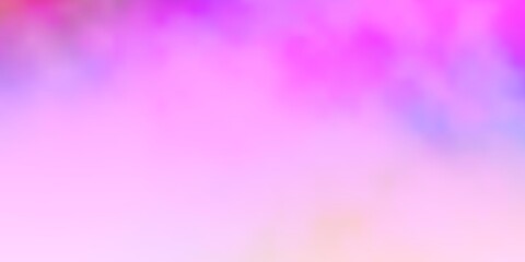 Light Pink, Red vector pattern with clouds. Abstract colorful clouds on gradient illustration. Beautiful layout for uidesign.