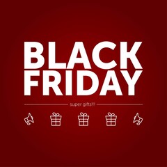 Black Friday inscription on abstract ink blots for sale and discount, template for your banner or poster.