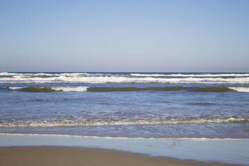 Atlantic ocean sea at Atlântida beach in Brazil