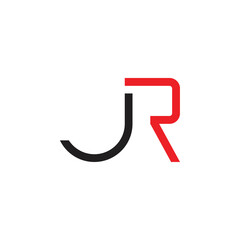 JR letter logo design vector