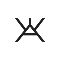 WA letter logo design vector