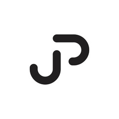 JP letter logo design vector